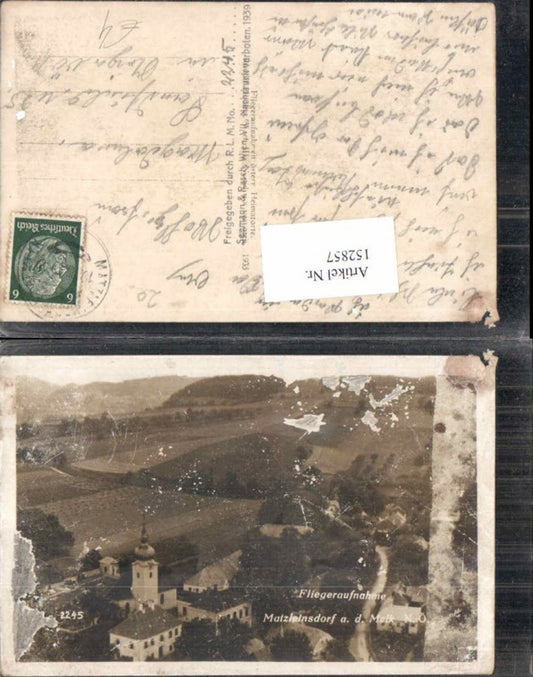 152857, Aerial photograph Matzleinsdorf near Melk damaged