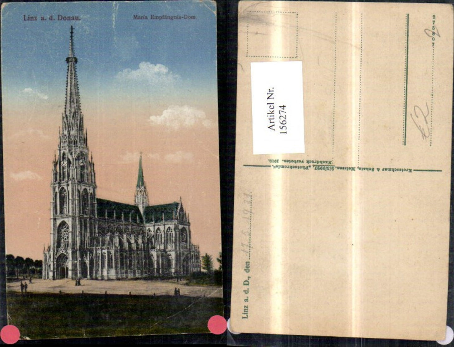 156274, Linz Cathedral of the Immaculate Conception 1921