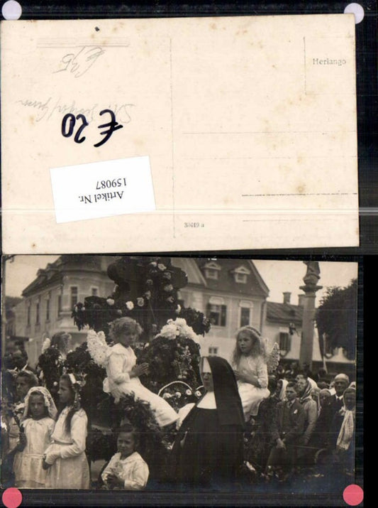159087, Photo AK St. Georgen ad Gusen Bell Consecration Children