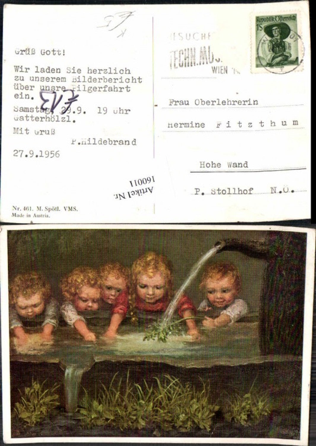 160011, M. Spötl Schwaz 461 VMS Children at the fountain