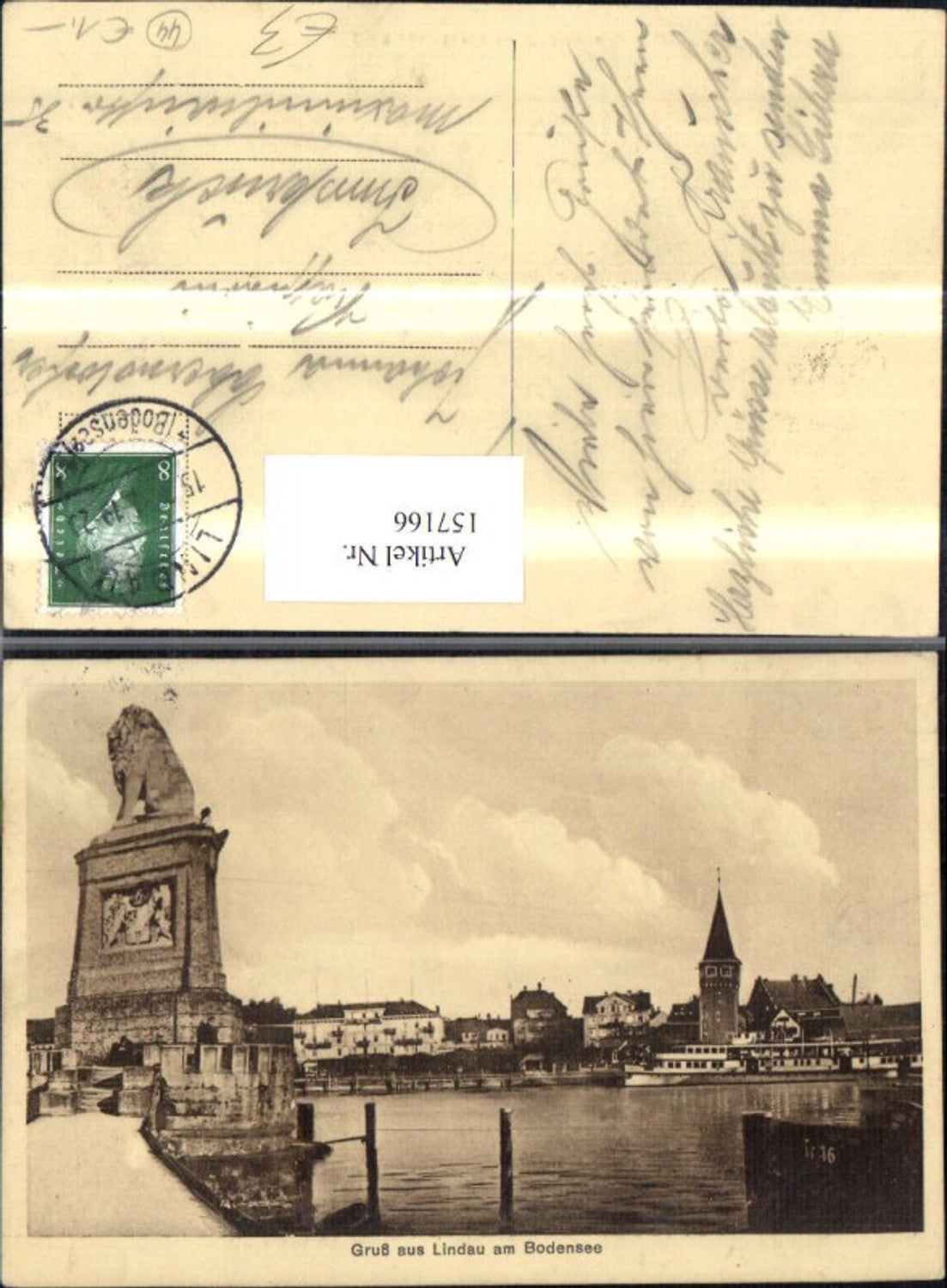 157166,Lindau a. Bodensee m. Löwendenkmal