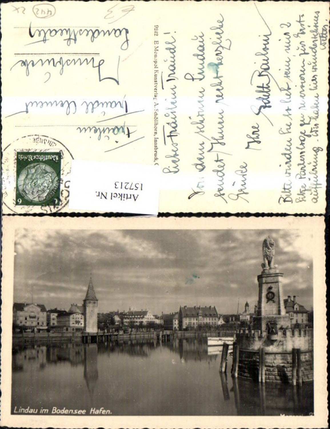 157213,Lindau i. Bodensee Hafen Löwendenkmal