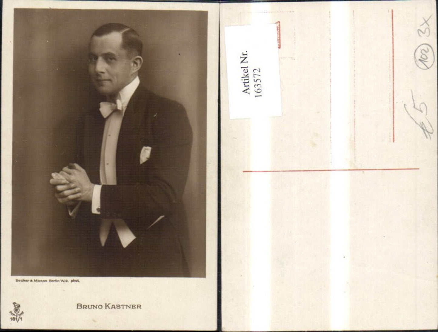 163572,Bruno Kastner pub RPH Film Stars 181/1