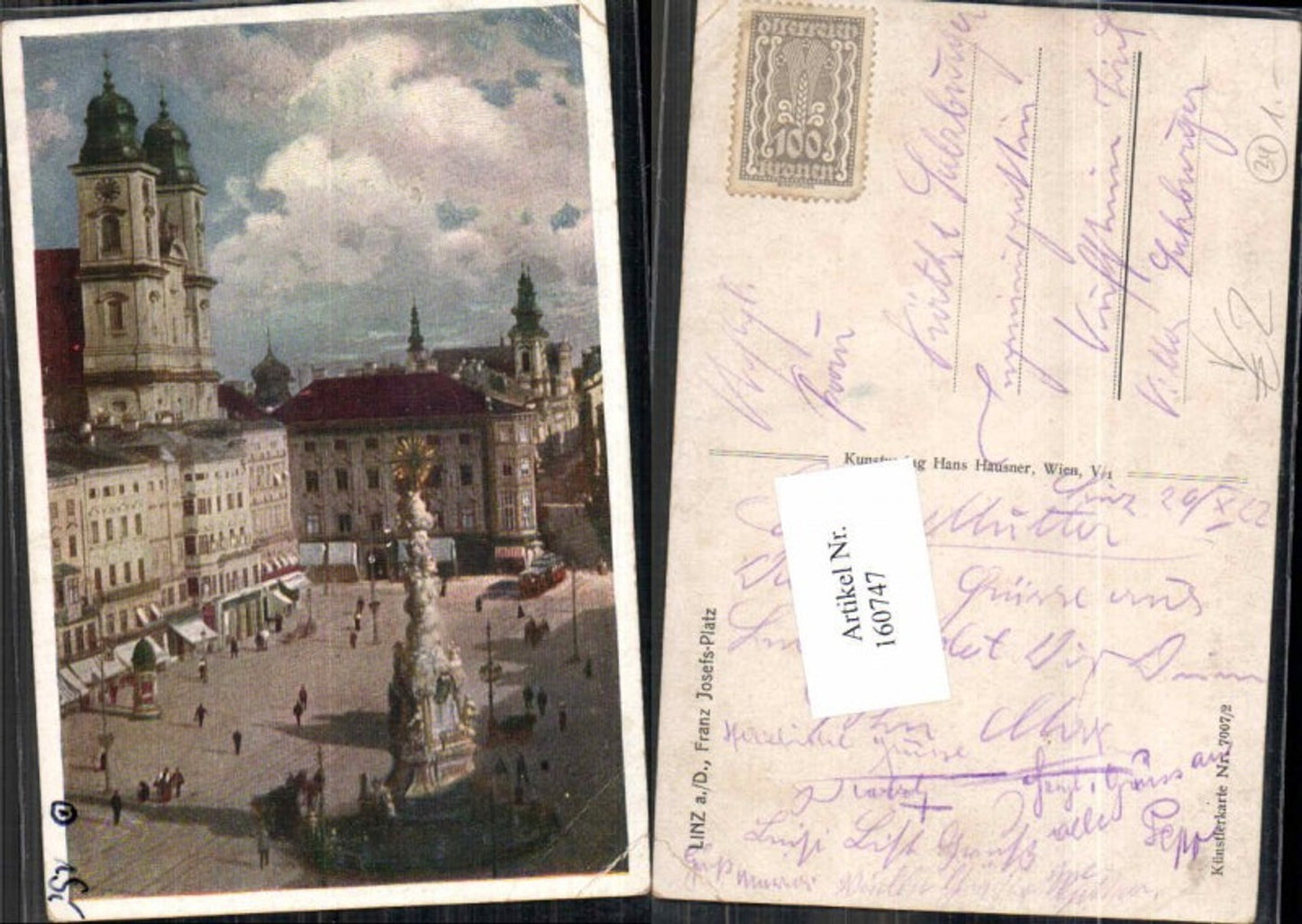 160747,Linz a.d. Donau Franz Josefs Platz pub Hans Hausner 7007-2