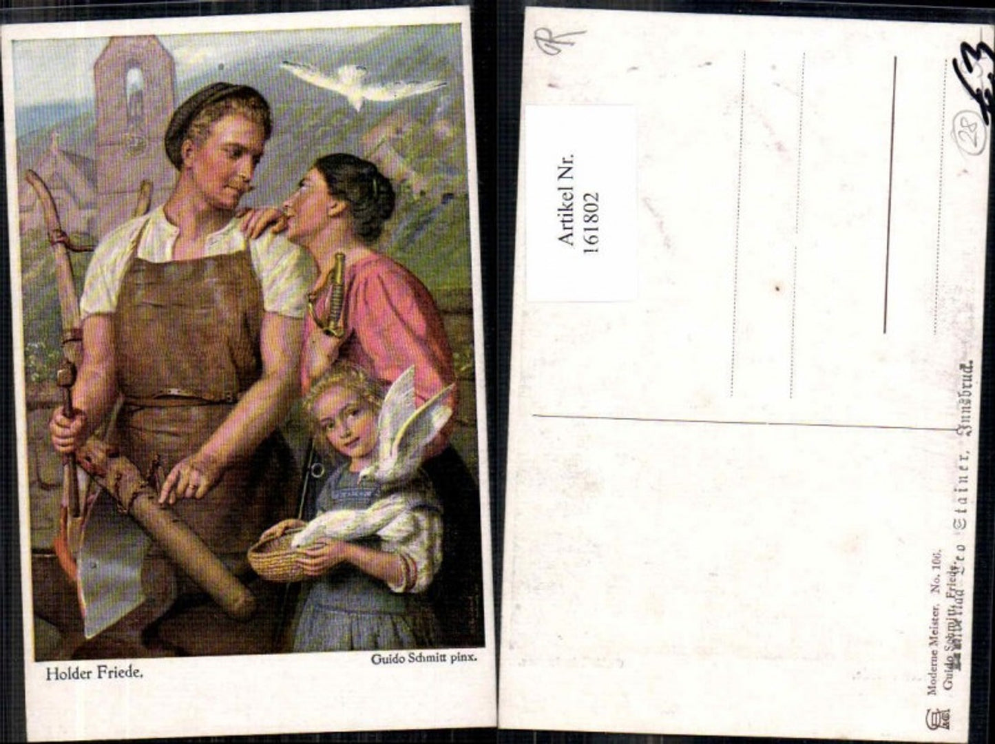 161802,Holder Friede Guido Schmitt Künstlerkarte
