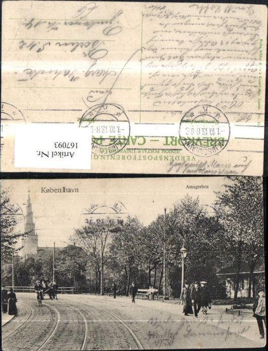 167093,Kobenhavn Copenhagen Amagerbro tracks people 1913