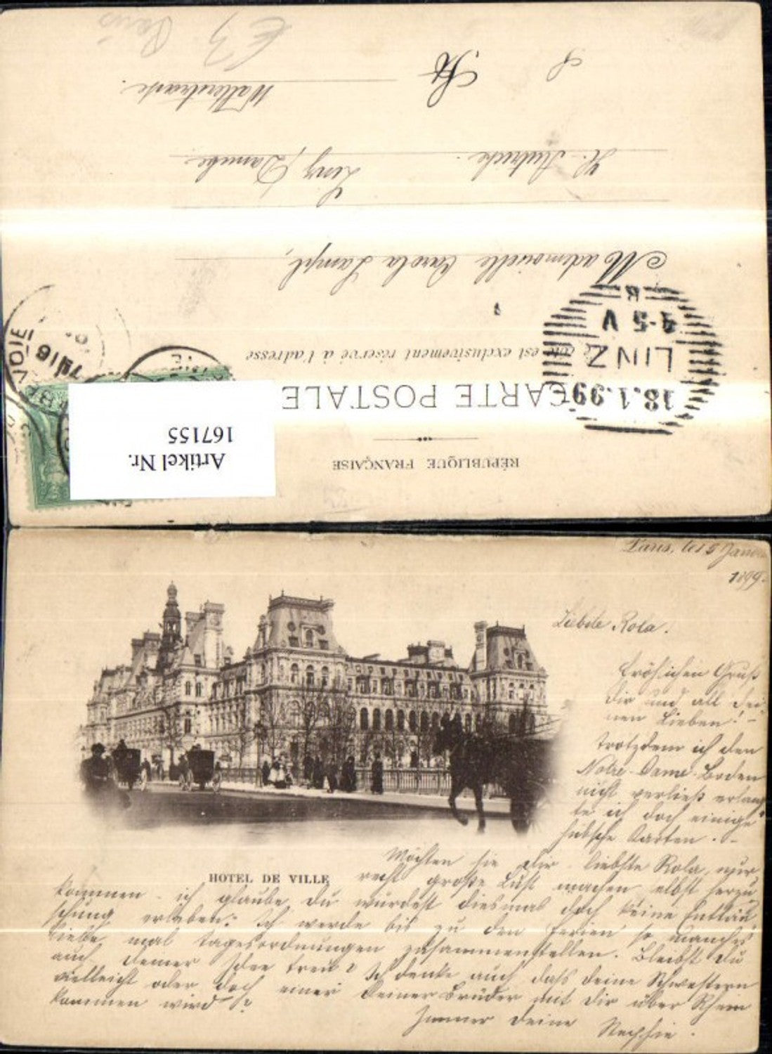 167155,Paris Hotel de Ville 1899