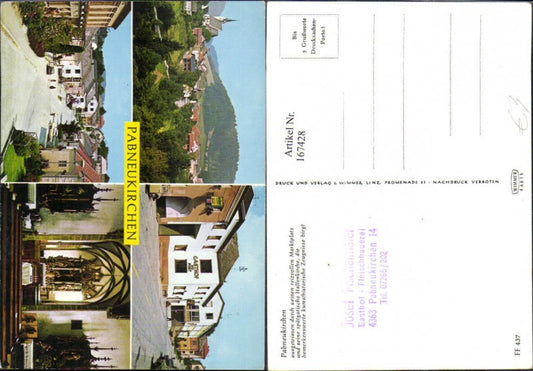 167428, Pabneukirchen near Perg, Gasthof zur Post (Post Office Inn), multi-view postcard