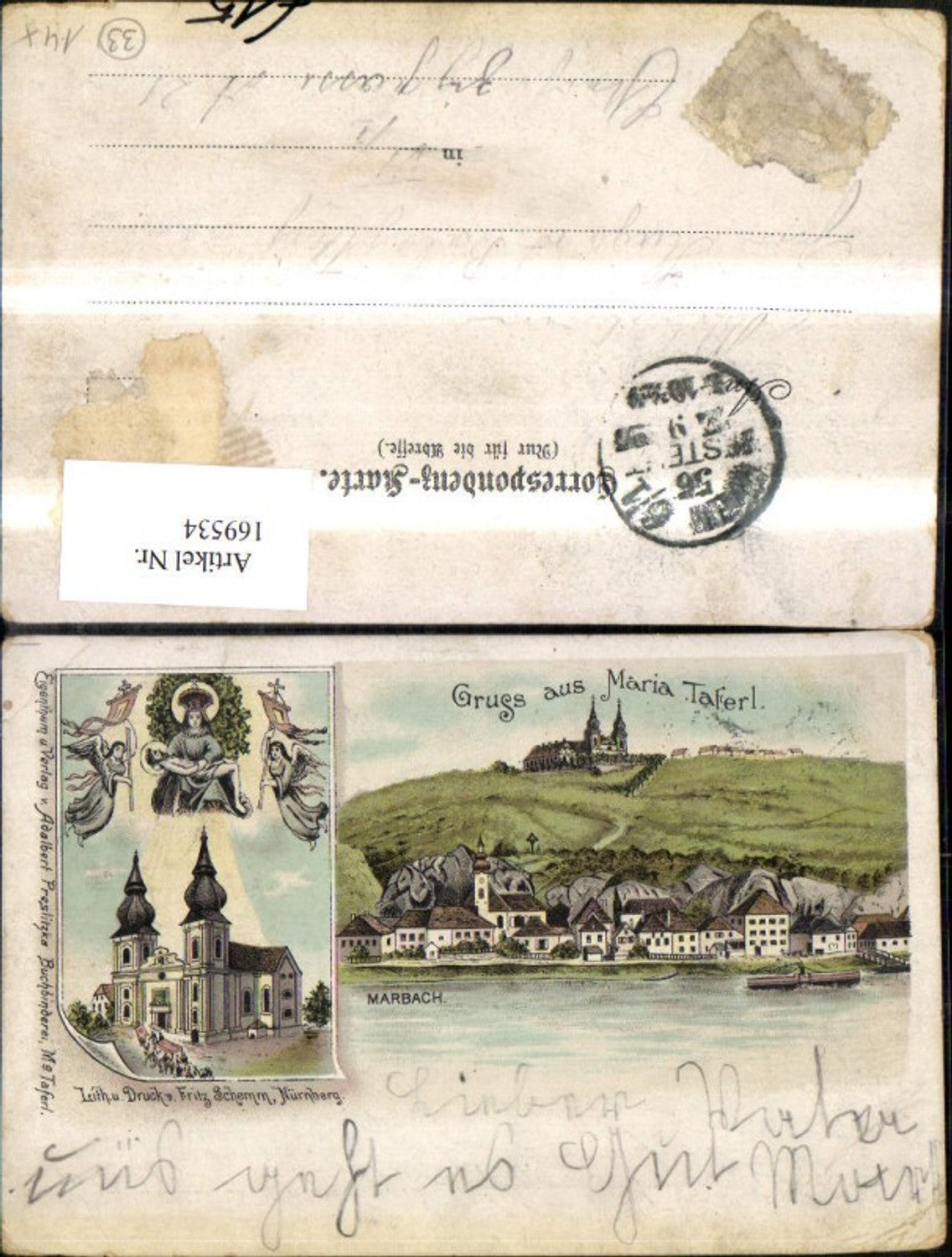 169534, Greetings from Maria Taferl, Marbach Lithograph