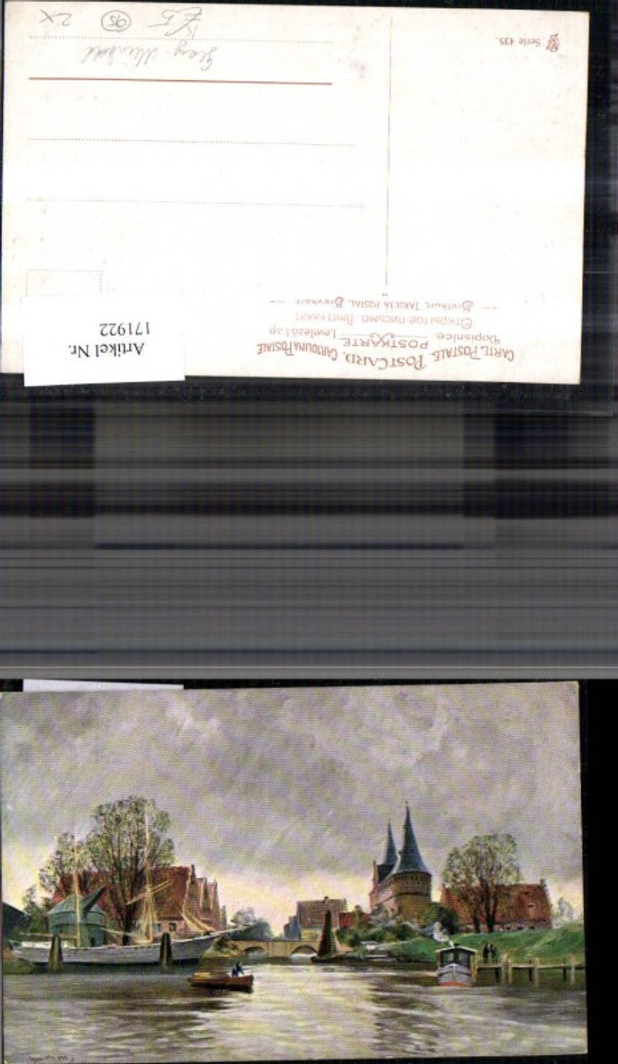 171922,Künstler Ak Hafen Landschaft sign Georg Meinhold