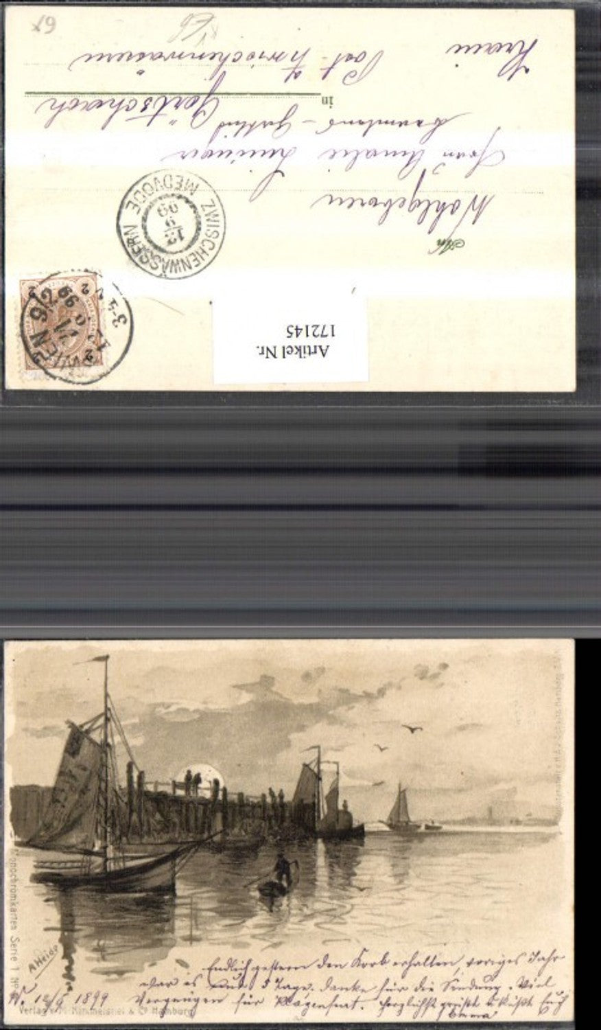 172145,Künstler Ak A. Heide Boote Boot pub Kimmelstiel & Co