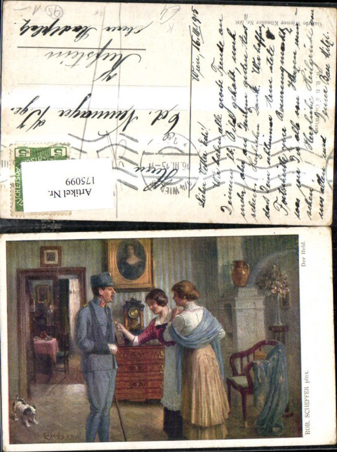 175099,Künstler Ak Rob. Scheffer Der Held