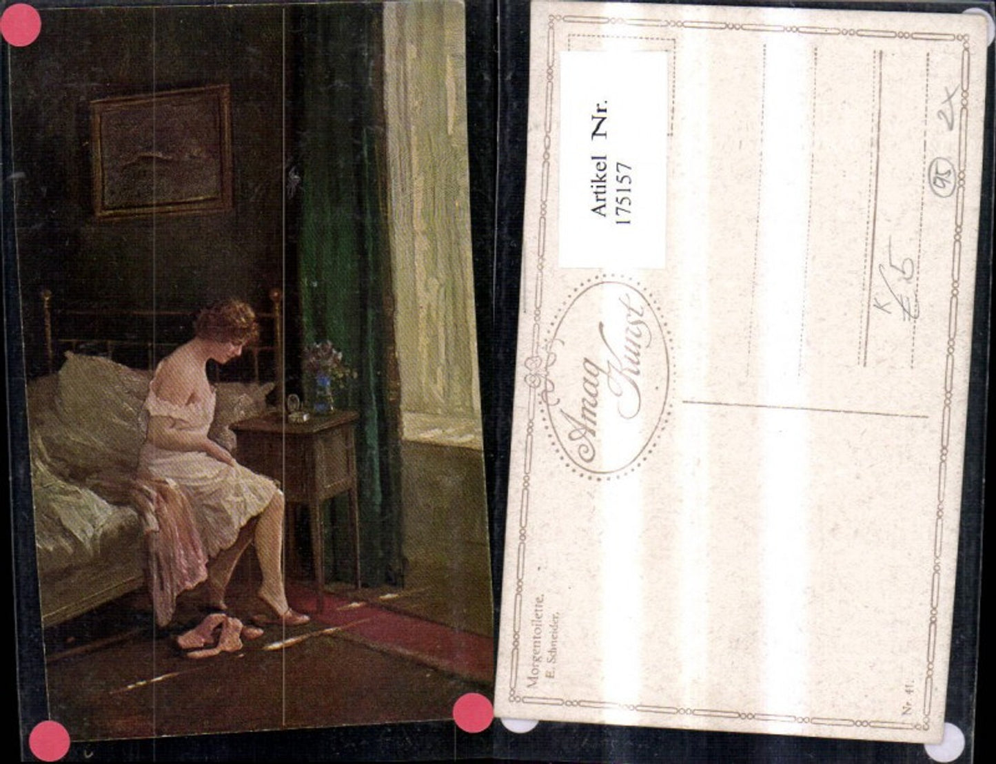 175157,Künstler Ak E. Schneider Morgentoilette
