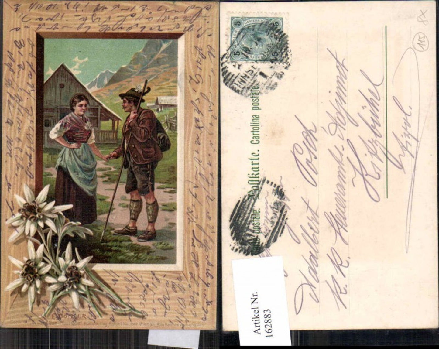 162883, Artist AK E. Döcker jun. Ser 41 Grüas Gott Pfüat Gott