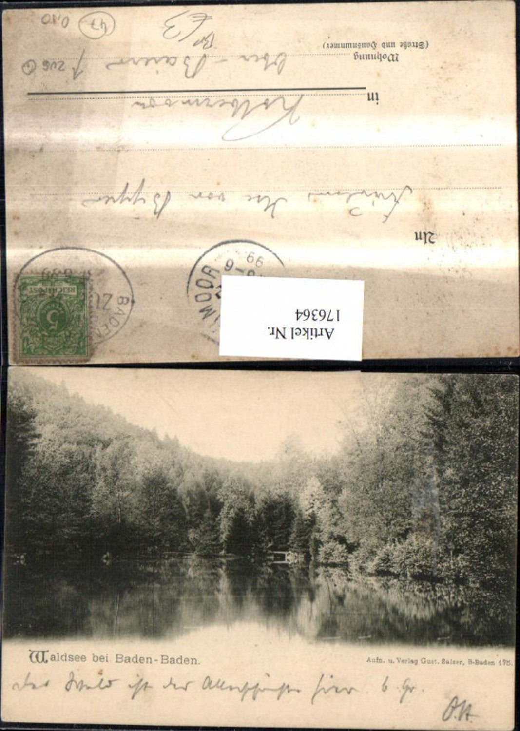 176364, Waldsee near Baden-Baden, railway post office