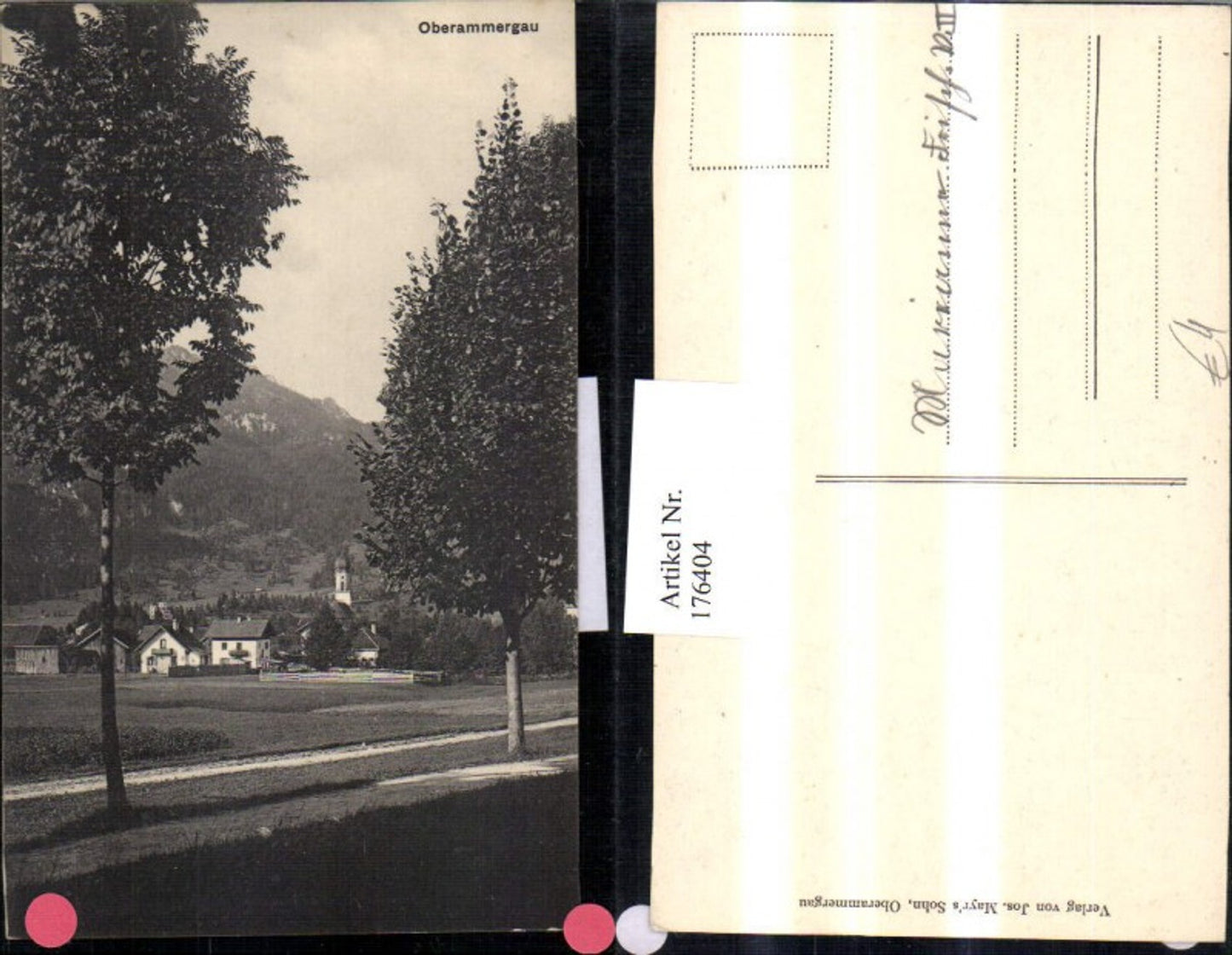176404,Oberammergau b. Garmisch-Partenkirchen Teilansicht