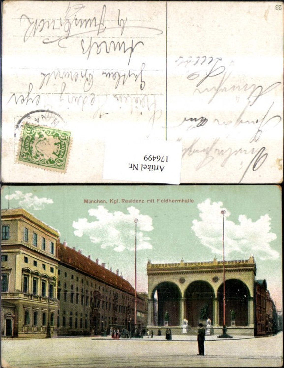 176499,München Kgl. Residenz m. Feldherrnhalle
