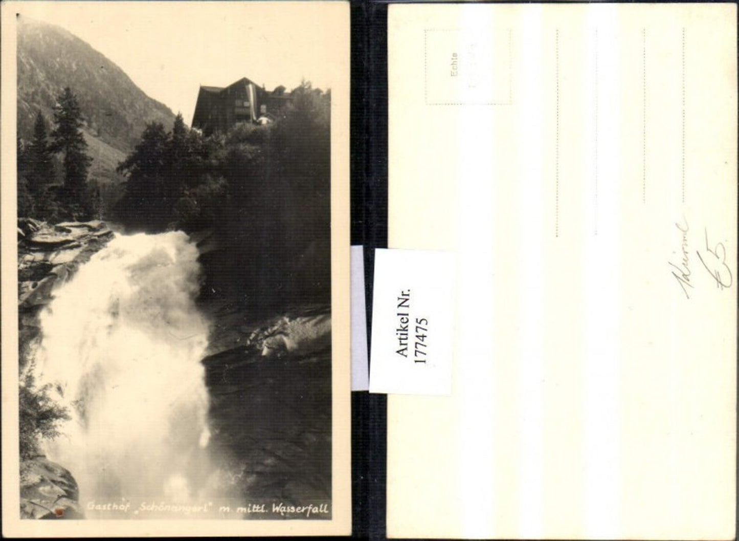 177475,Gasthof Schönangerl with middle waterfall near Krimml