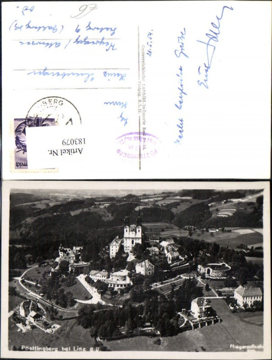 183079, Linz Pöstlingberg Total aerial view