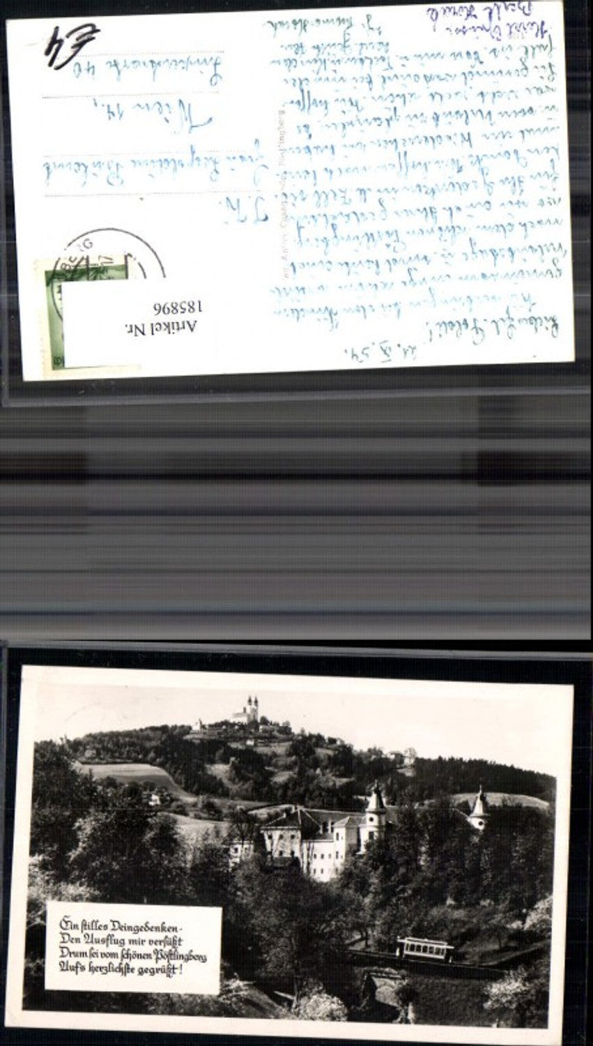 185896, Linz m. Pöstlingberg Railway Saying Narrow Gauge Railway Mountain Railway