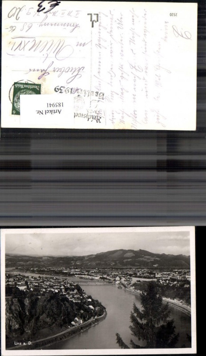185941, Linz partial view with Danube