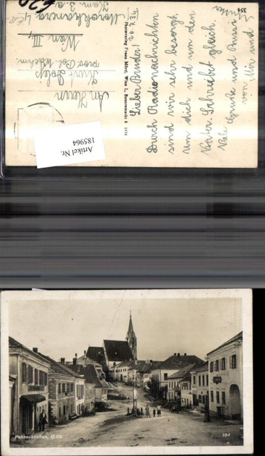 185964, Pabneukirchen street view with people