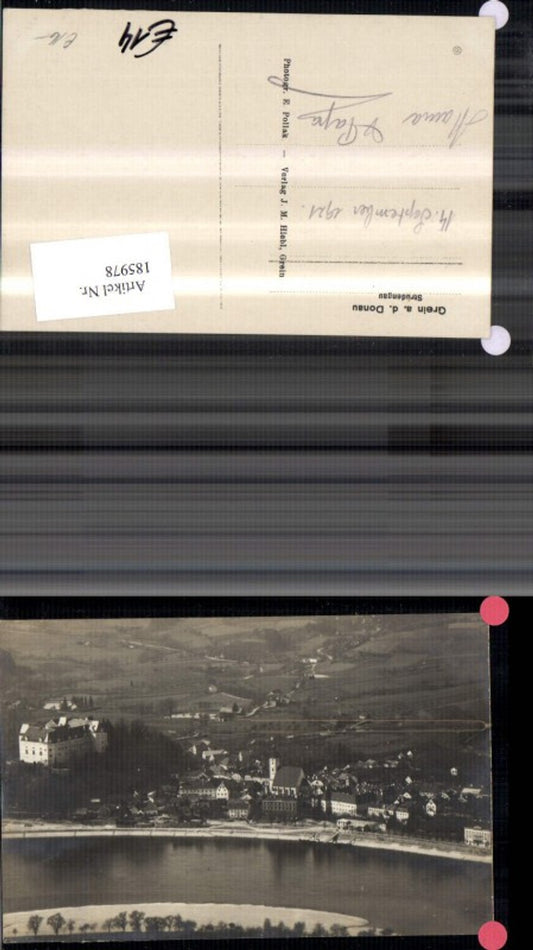 185978, Grein Strudengau aerial photograph