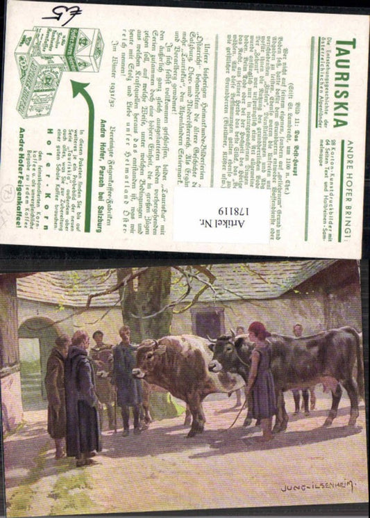 178119, Advertisement AK Advertising card Andre Hofer Parsch Salzburg Coffee Grain coffee