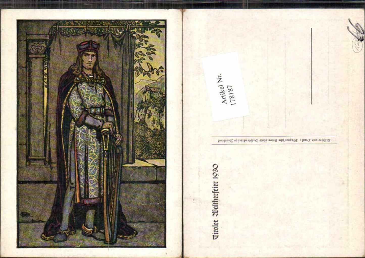 178187,Künstler AK Tiroler Waltherfeier 1930
