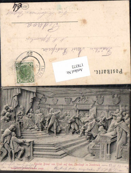 178372, Chancellor Biener Bienner of Tyrol Provincial Parliaments Innsbruck
