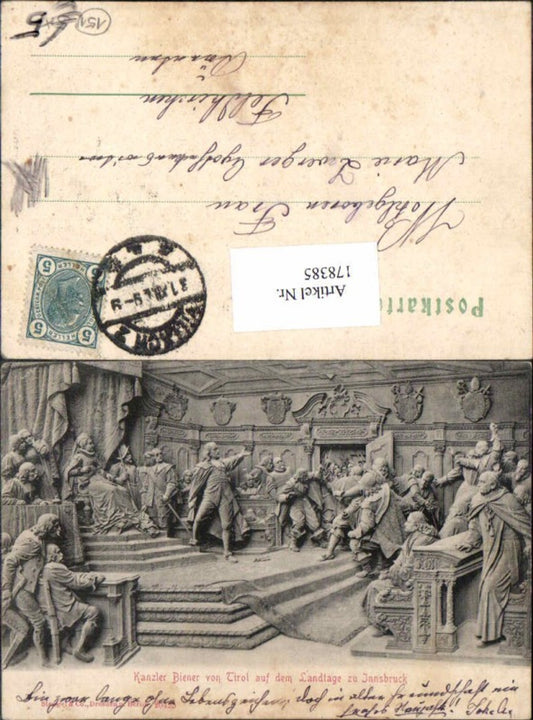 178385, Chancellor Bienner Bienner Provincial Diets in Tyrol