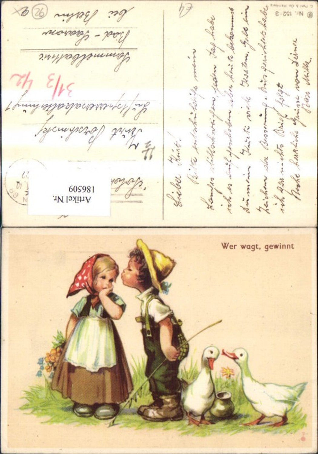 186509, Child Children b. Kiss m. Geese He who dares wins