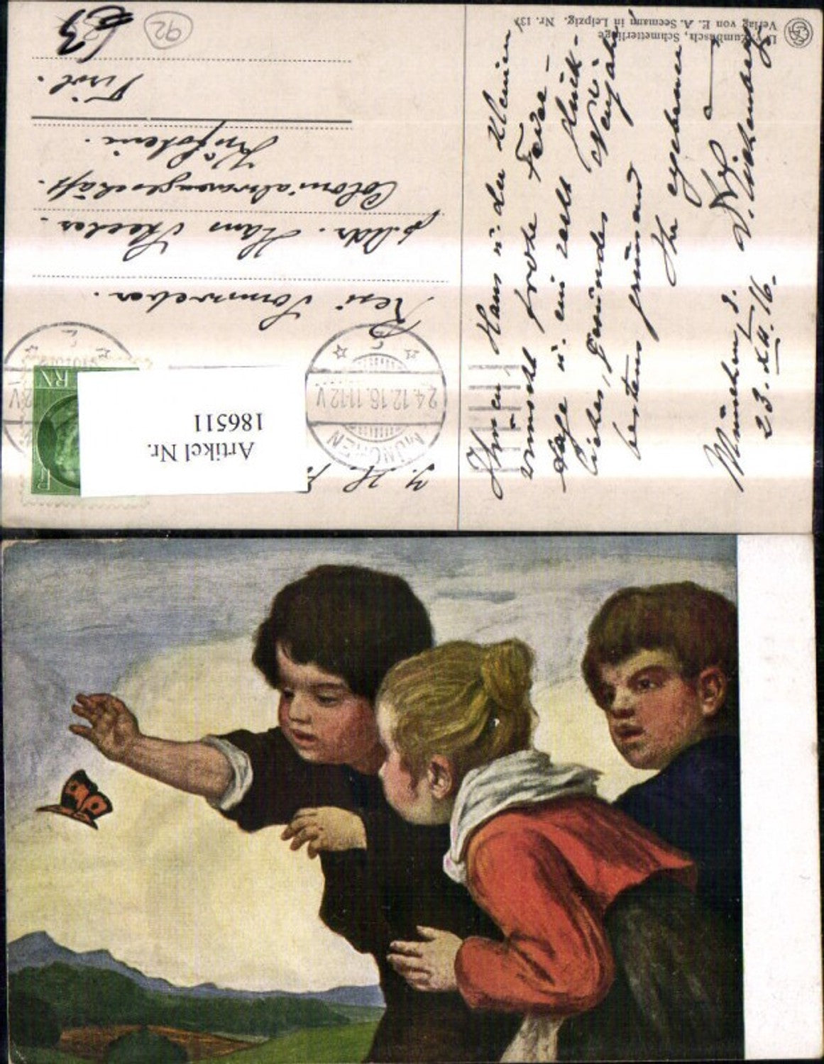 186511,Kind Kinder m. Schmetterling