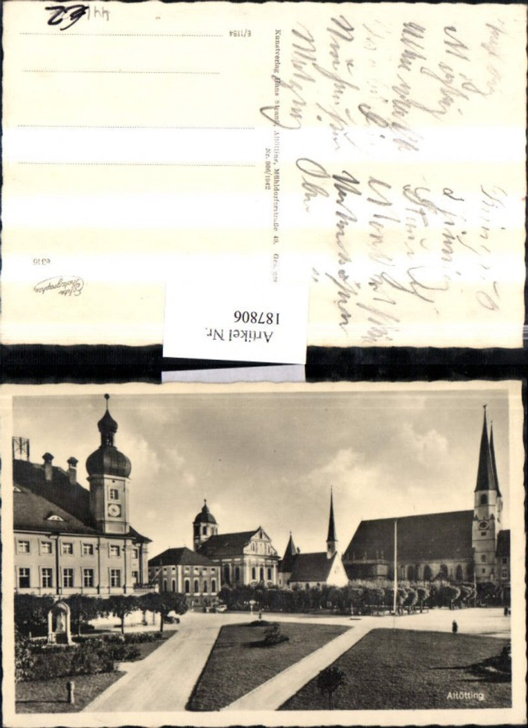 187806,Altötting Ortsansicht Kirche