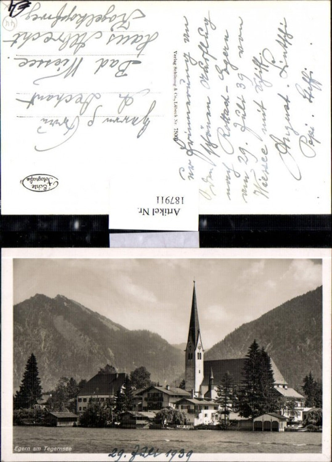 187911,Egern am Tegernsee Teilansicht Kirche