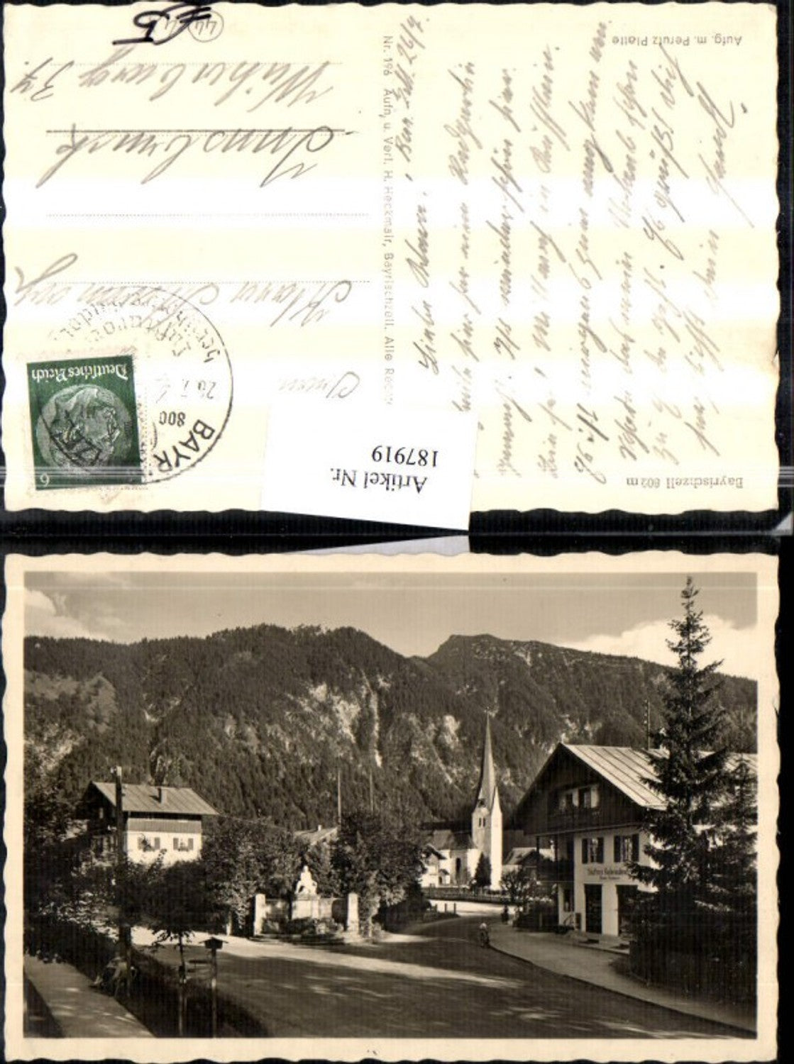 187919,Bayrischzell Straßenansicht Kirche