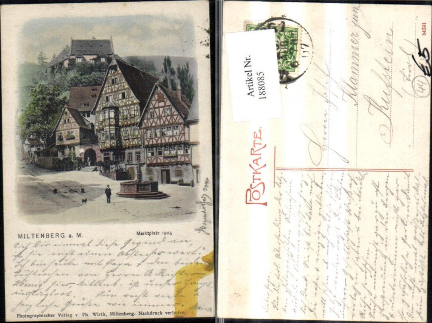 188085,Miltenberg a. Main Marktplatz 1905