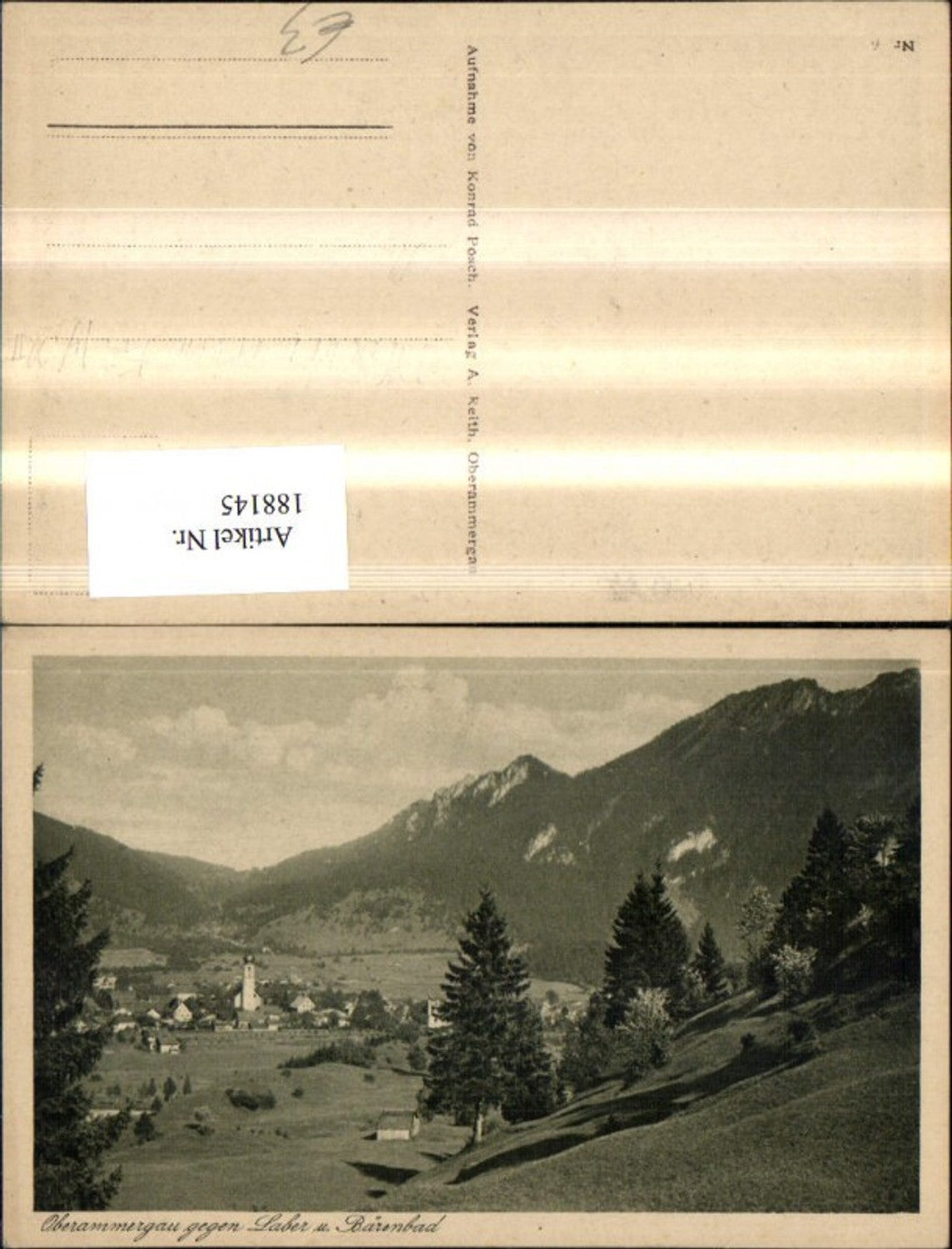 188145,Oberammergau geg. Laber u. Bärenbad