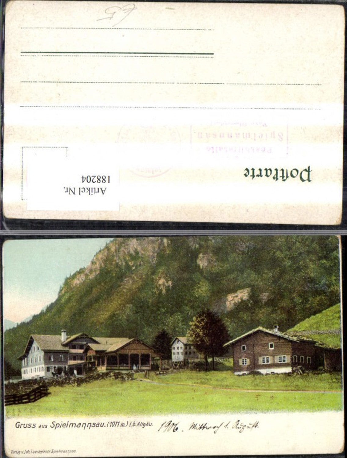 188204,Gruss a. Spielmannsau i. b. Allgäu
