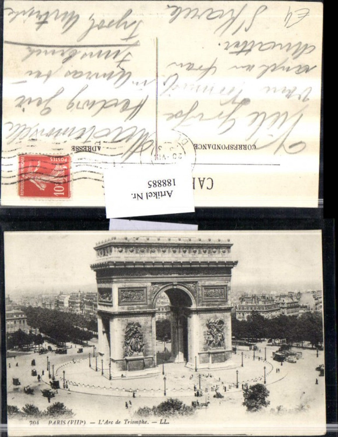 188885,Frankreich Paris L'Arc de Triomphe Triumphbogen
