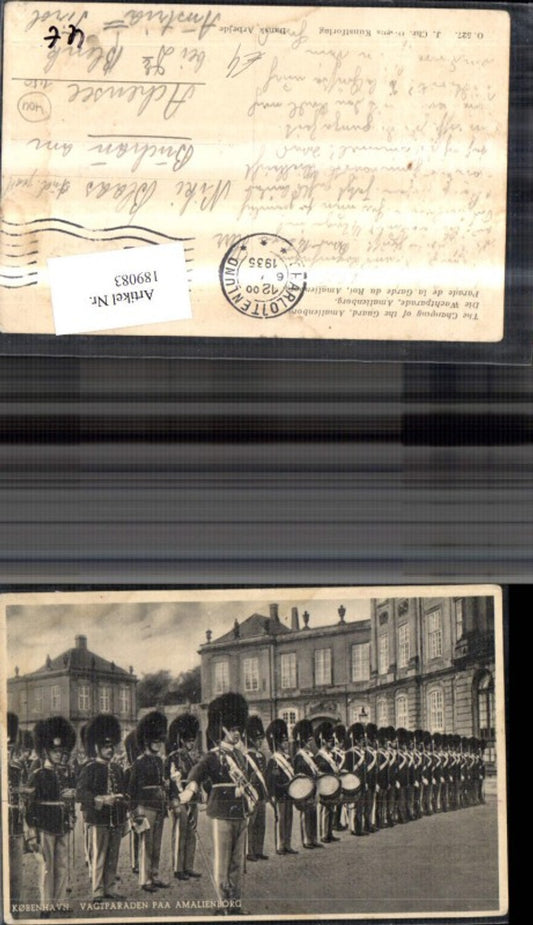 189083, Denmark Copenhagen Vagtparaden paa Amalienborg Soldiers' Guard Guard Parade