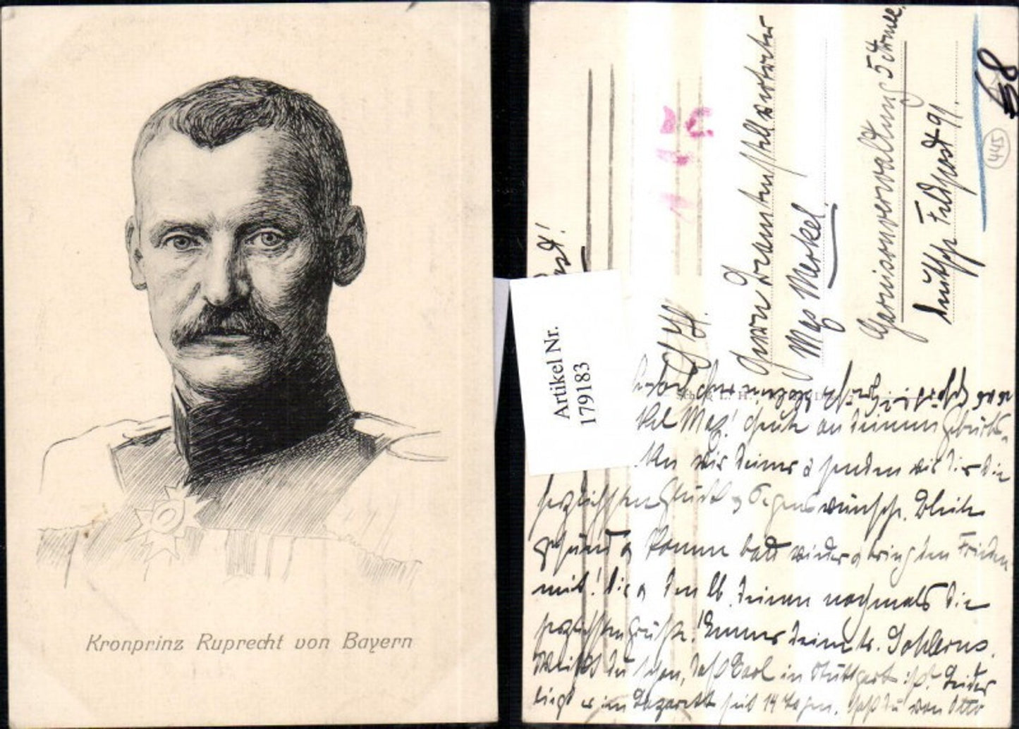 179183, Crown Prince Ruprecht of Bavaria Portrait