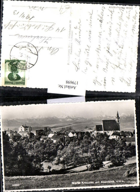 179698, Markt Kreuzen with view of the Alps (total view)