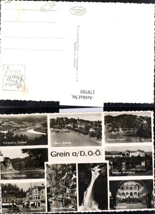 179703, Grein ad Donau Totale Donaustrudel Schloss Hof Ruine Stadtplatz Stillensteinklamm Multi-view map