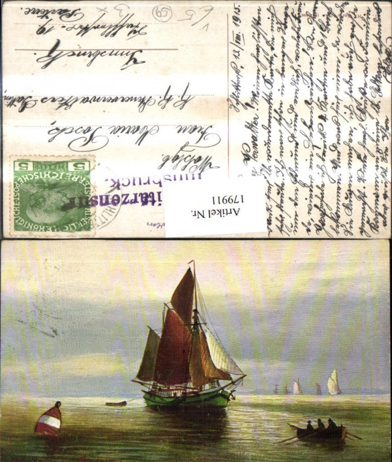 179911,Theo Stroefer Verlag 1113 Segelschiff Boot