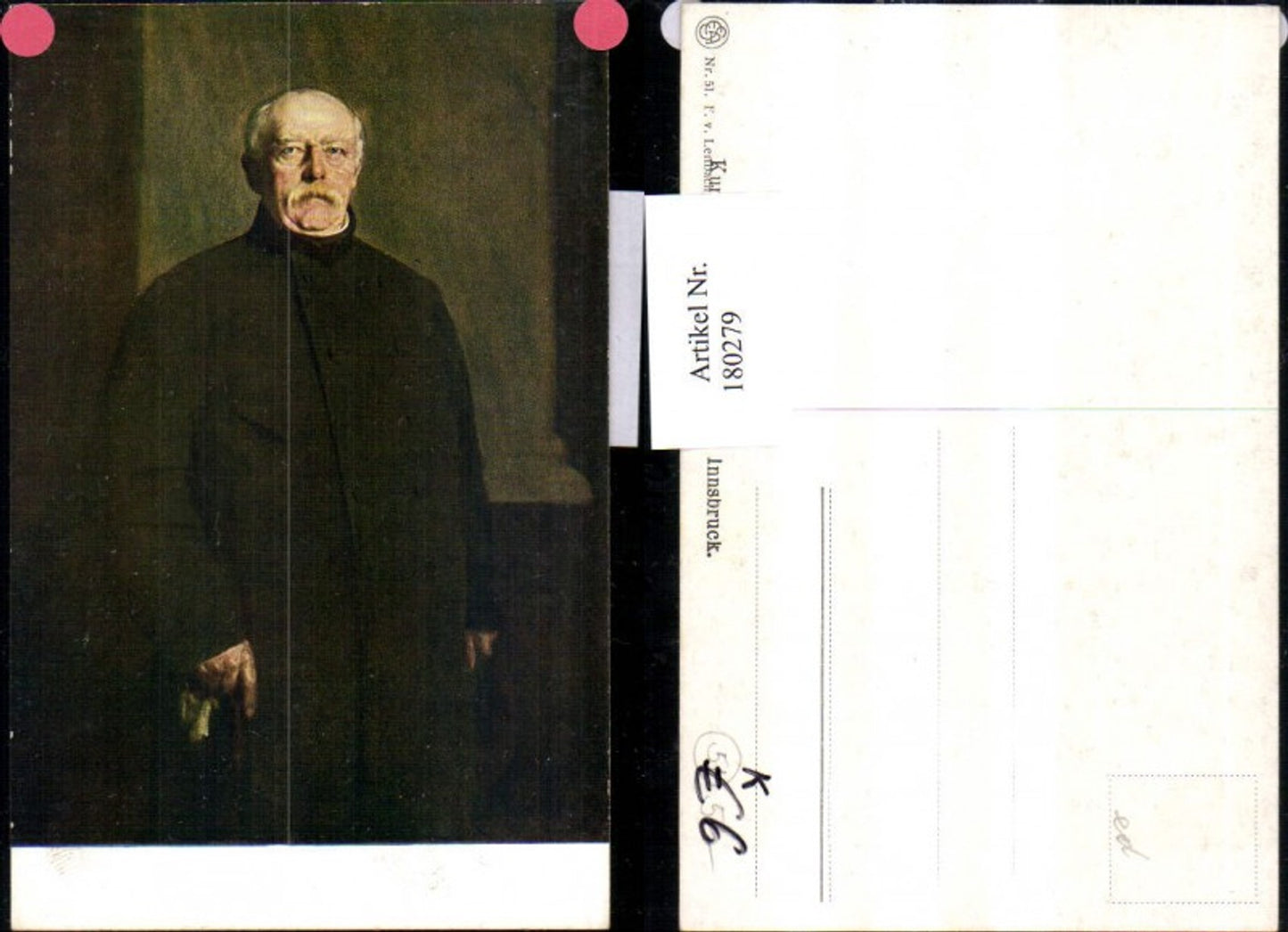 180279, Artist AK F. v. Lenbach Otto v. Bismarck
