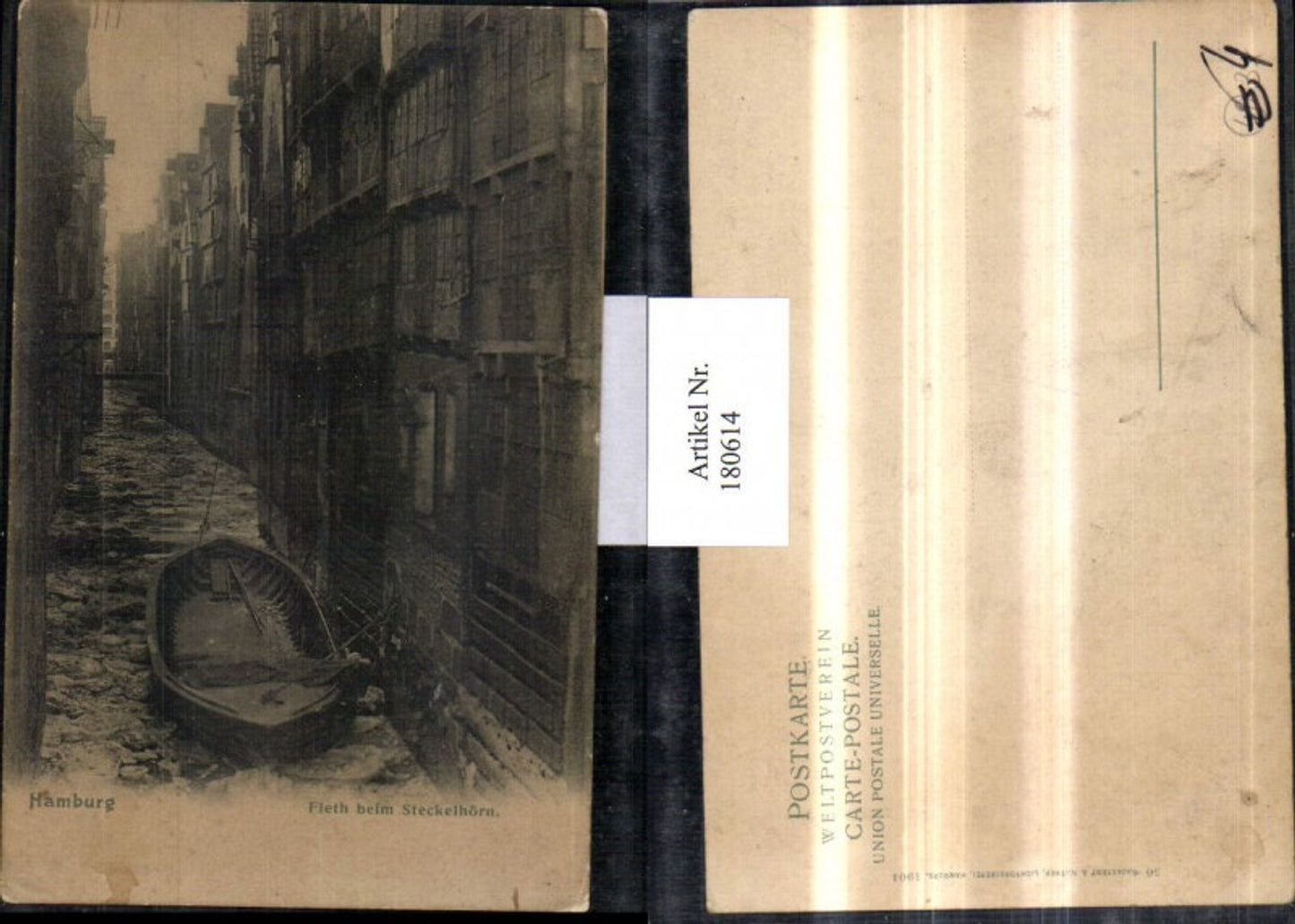 180614,Hamburg Fleth b. Steckelhörn Ortsansicht Boot