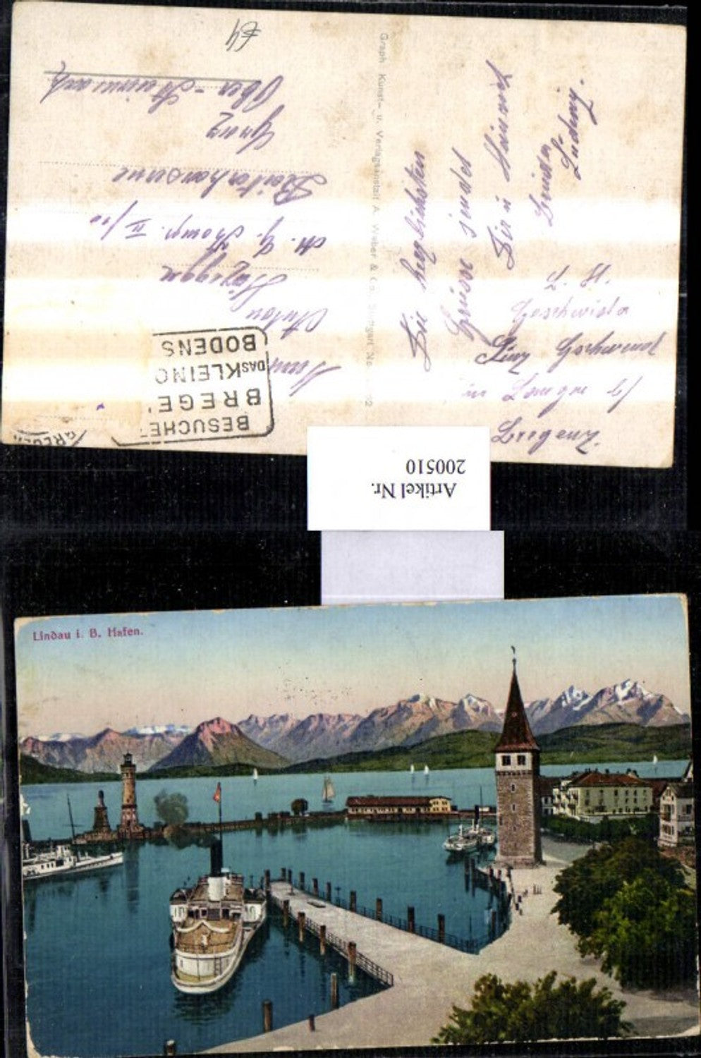 200510,Lindau i. Bodensee Hafen Dampfschiff Turm