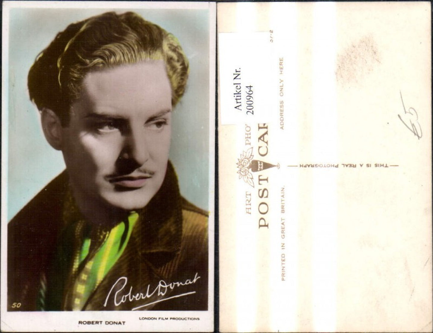 200964, Robert Donat Portrait