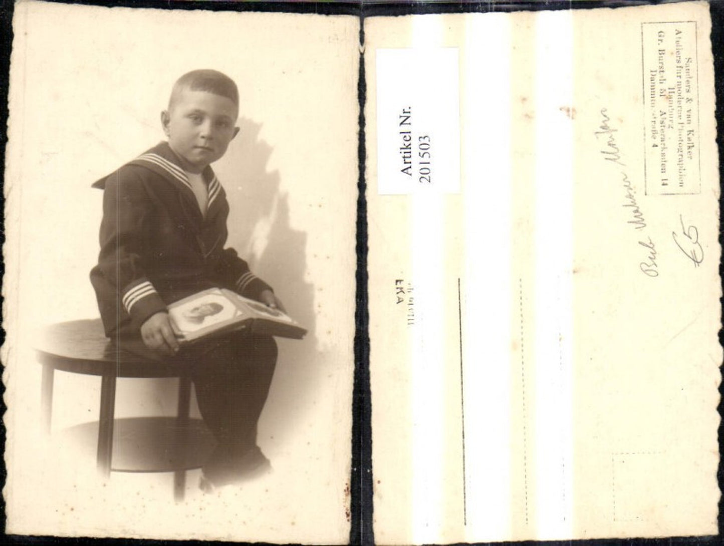 201503, Child Children Boy Uniform Sailor Suit Photo Album